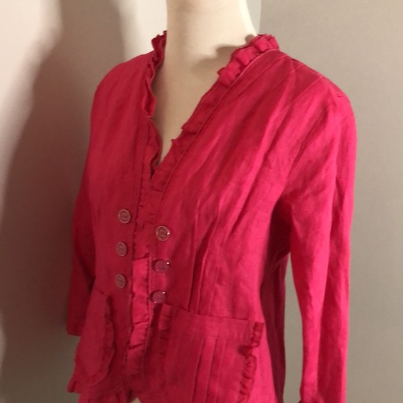Multiples Hot Pink Open Front Jacket size SP - Picture 9 of 12